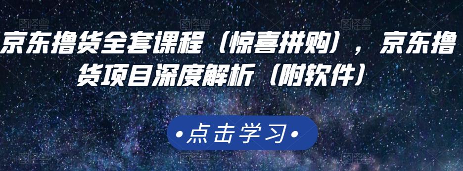 京东撸货全套课程(惊喜拼购),京东撸货项目深度解析(附软件)-阳知网创资源库