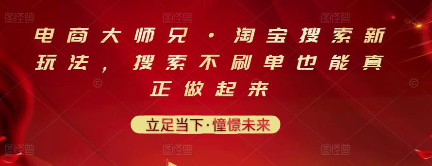 电商大师兄·淘宝搜索新玩法,搜索不刷单也能真正做起来-阳知网创资源库