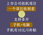 正规挂机项目,支持手机电脑一起挂,支持虚拟机多开,可以挂到老-阳知网创资源库