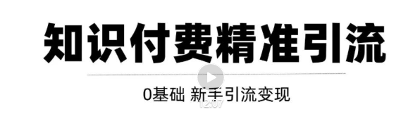 玩转知识付费项目精准引流,给你1套课多账号操作落地方案!-阳知网创资源库