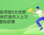 拆解虚拟项目5大优势,0基础教你打造月入上万虚拟店铺(无水印)-阳知网创资源库