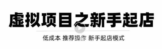 虚拟项目快速起店模式,0成本打造月入几万虚拟店铺!-阳知网创资源库