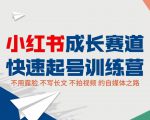 小红书成长赛道快速起号训练营,不露脸不写长文不拍视频,0粉丝冷启动变现之路-阳知网创资源库