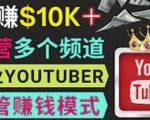 同时运作多个Youtube频道,不露脸,不录音,轻松制作热门节目,月入过万美元-阳知网创资源库