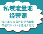 16堂私域流量池经营课:低成本实现指数级销售增长,零基础没人脉也能月入过万-阳知网创资源库