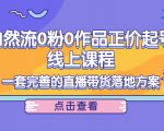 电商自然流0粉0作品正价起号线上课程:一套完善的直播带货落地方案-阳知网创资源库