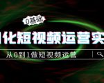 精细化短视频运营实操课,从0到1做短视频运营:算法篇+定位篇+内容篇-阳知网创资源库