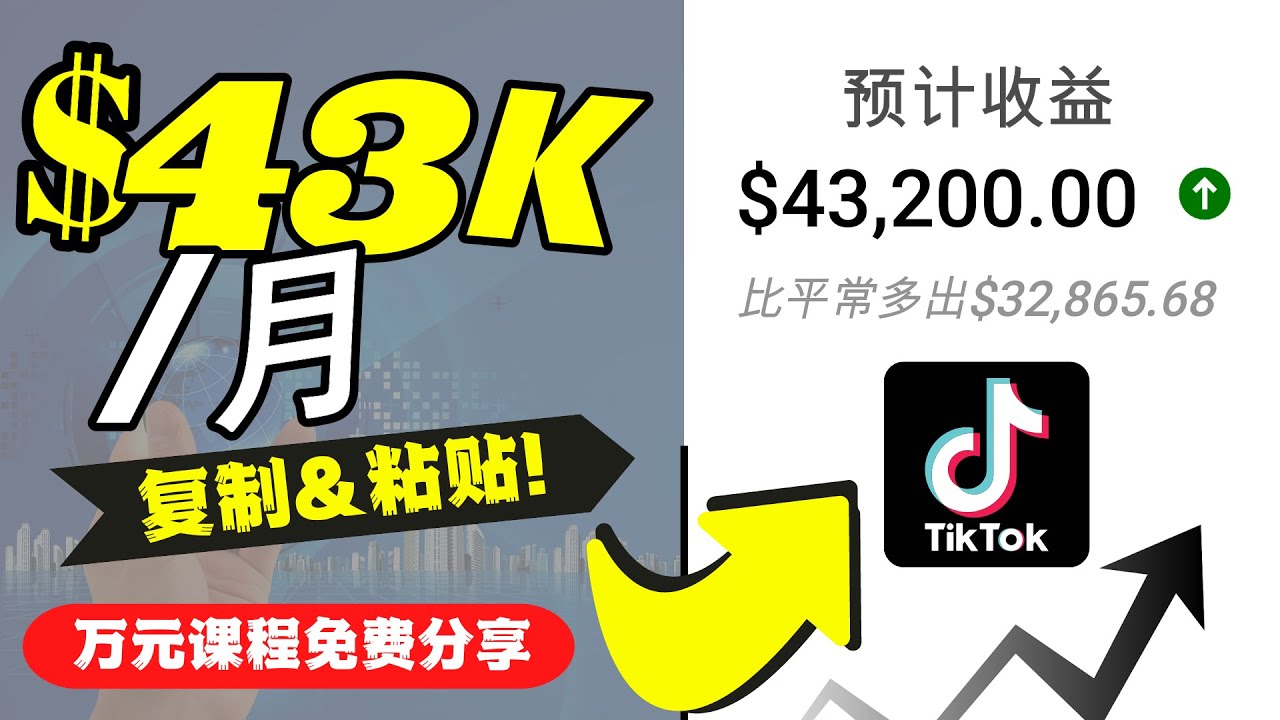 2022抖音国际版Tiktok赚钱项目:每天上传一个视频就轻松月入$43200-阳知网创资源库