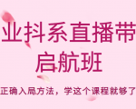企业抖系直播带货启航班,正确入局方法,学这个课程就够了-阳知网创资源库