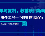 简单可复制,教辅项目新玩法,新手实战一个月变现16000+(第二期)-阳知网创资源库