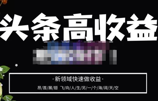 头条高收益批量操作,2023新领域快速做收益,头条号零基础轻松上手-阳知网创资源库