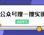公众号搜一搜实训,收录与恢复收录、 排名优化黑科技,附送工具(价值998元)-阳知网创资源库