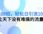引流108招,轻松日引流100+人,让天下没有难搞的流量-阳知网创资源库