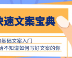 快速文案宝典,0基础文案入门,给不知道如何写好文案的你-阳知网创资源库