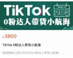 短视频疯人院TikTok 0粉达人带货小航海,TikTok Shop运营带货新模式-阳知网创资源库