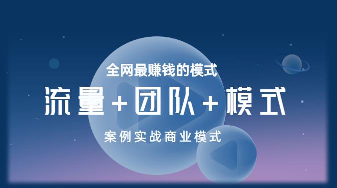 王冲老师《流量+团队+模式》商业模式实战课，全网最赚钱的模式-阳知网创资源库