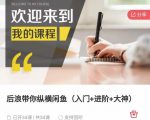 后浪带你纵横闲鱼(入门+进阶+大神),闲鱼最新玩法,简单粗暴-阳知网创资源库