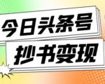 外面收费588的最新头条号软件自动抄书变现玩法，单号一天100+（软件+教程+玩法）-阳知网创资源库