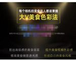 大V美食色彩法(相机拍美食+透亮美食灯光+电脑剪映调色),教你用相机拍出高级感的美食画面-阳知网创资源库