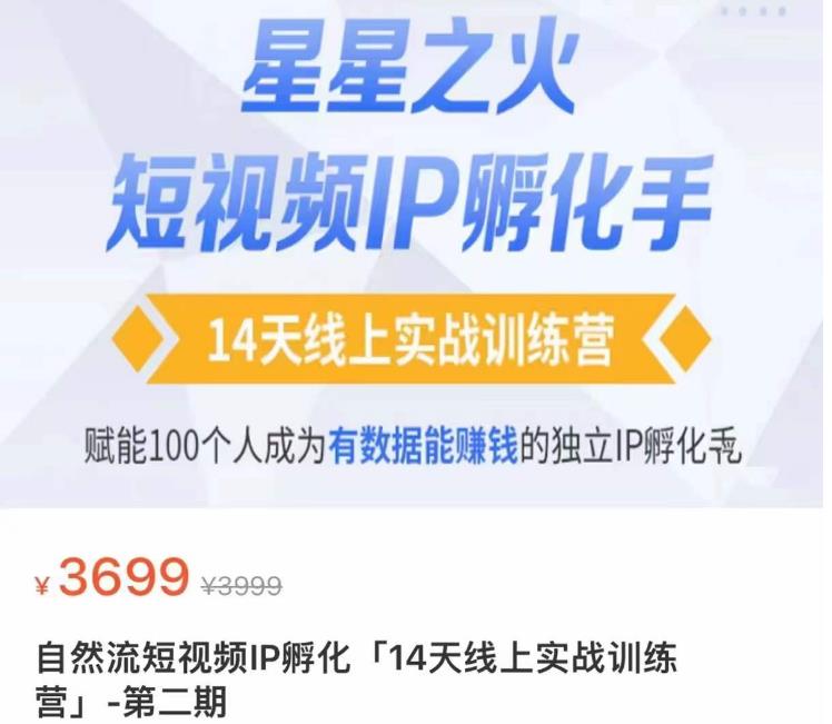 瑶瑶·自然流短视频IP孵化第二期,14天线上实战训练营,赋能100个人成为有数据能赚钱的独立IP孵化手-阳知网创资源库