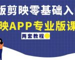 电脑版剪映零基础入门教程+剪映APP专业版课程(两套教程)-阳知网创资源库