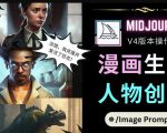 Midjourney V4版本操作教程：2个简单参数，完成漫画生成，人物创建-阳知网创资源库