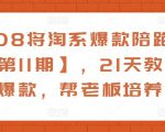 108将淘系爆款陪跑营【第11期】,21天教运营打爆款,帮老板培养运营-阳知网创资源库
