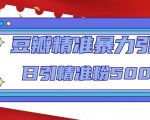 豆瓣精准暴力引流,日引精准粉500+【12课时】-阳知网创资源库