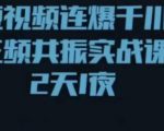 短视频连爆千川三频共振实战课,针对千川如何投放,视频如何打爆专门讲解-阳知网创资源库
