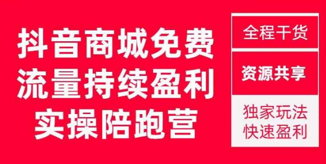 抖音商城搜索持续盈利陪跑成长营,抖音商城搜索从0-1、从1到10的全面解决方案-阳知网创资源库