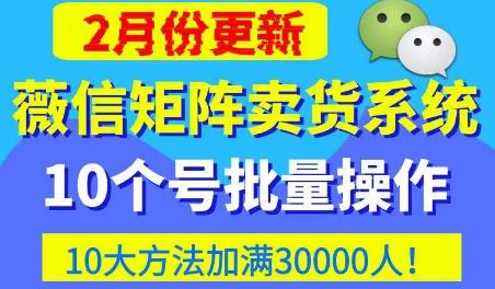 微信矩阵卖货系统,多线程批量养10个微信号,10种加粉落地方法,快速加满3W人卖货!-阳知网创资源库