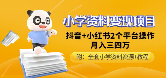 唐老师小学资料变现项目,抖音+小红书2个平台操作,月入数万元(全套资料+教程)-阳知网创资源库