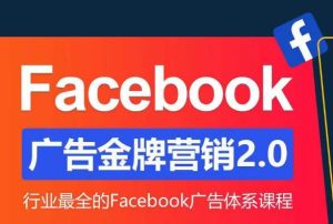 Facebook广告营销体系化教程,Facebook广告金牌营销2.0,行业最全的Facebook广告体系课程-阳知网创资源库