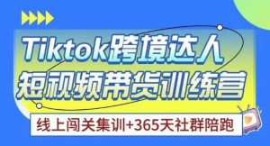 Tiktok海外精选联盟短视频带货百单训练营,带你快速成为Tiktok带货达人-阳知网创资源库