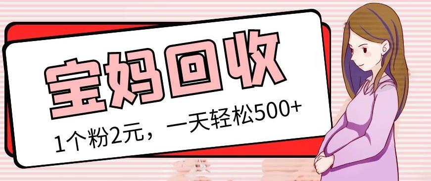 最新宝妈粉回收变现计划及胎教音乐高端变现玩法全套教程！（非老玩法）-阳知网创资源库