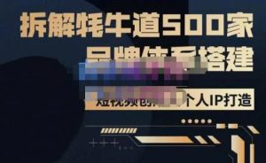 牛牛·500家餐饮品牌搭建&短视频深度解析,拆解牦牛道500家品牌体系搭建-阳知网创资源库