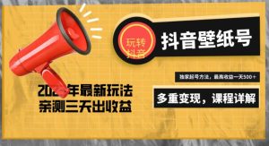 7天螺旋起号,打造一个日赚5000+的抖音壁纸号(价值688)-阳知网创资源库