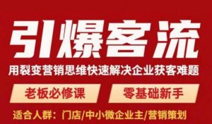 引爆客流,用裂变营销思维快速解决企业获客难题,老板必修课,零基础新手-阳知网创资源库