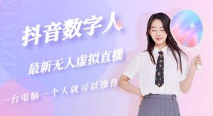 抖音数字人虚拟无人直播间打造(外面收费6000)-阳知网创资源库