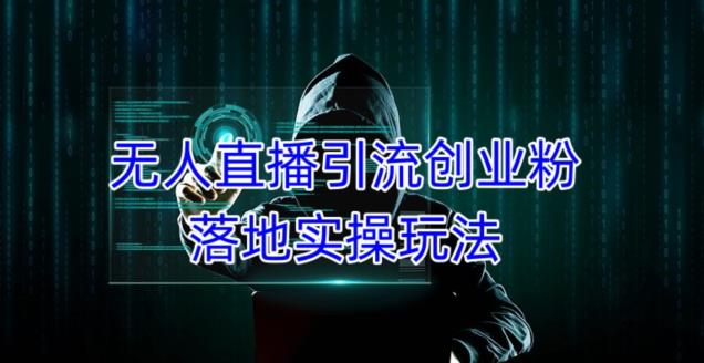 外面收费3980的无人直播引流创业粉落地实操玩法,单日引100+精准创业粉-阳知网创资源库
