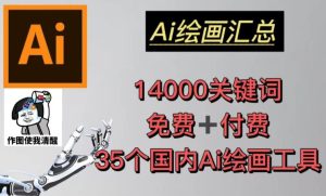 AI绘画汇总14000关键词+35个国内AI绘画工具(兔费+付费)头像壁纸不用愁-阳知网创资源库