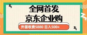 3月最新京东企业购教程，小白可做单人日利润500+撸货项目（仅揭秘）-阳知网创资源库