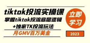 tiktok投流实操课:掌握tiktok投流底层逻辑+独家TK投流玩法月GMV百万美金-阳知网创资源库