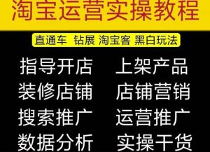 2023淘宝开店教程0基础到高级全套视频网店电商运营培训教学课程-阳知网创资源库