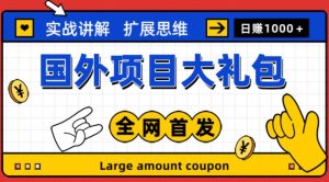 最新国外项目大礼包,包涵十几种国外撸美金项目,新手和小白们闭眼冲就可以了【项目实战教程+项目网址】-阳知网创资源库