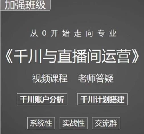 阳光哥·千川图文与直播间运营,从0开始走向专业,包含千川短视频图文、千川直播间、小店随心推-阳知网创资源库