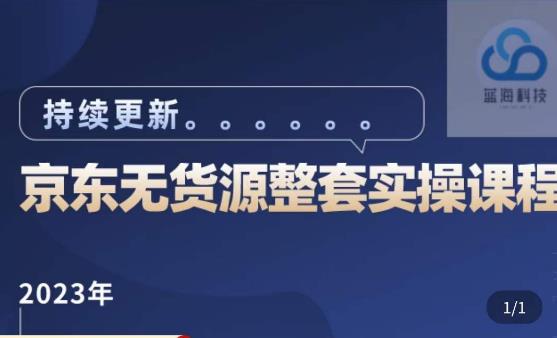 蓝七·2023京东店群整套实操视频教程,京东无货源整套操作流程大总结,减少信息差,有效做店发展-阳知网创资源库