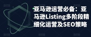 亚马逊运营必备:亚马逊Listing多阶段精细化运营及SEO策略-阳知网创资源库