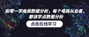 和零一学电商数据分析,每个电商从业者,都该学点数据分析-阳知网创资源库