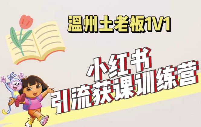 小红书1对1引流获客训练营：账号、内容、引流、成交（价值3999元）-阳知网创资源库